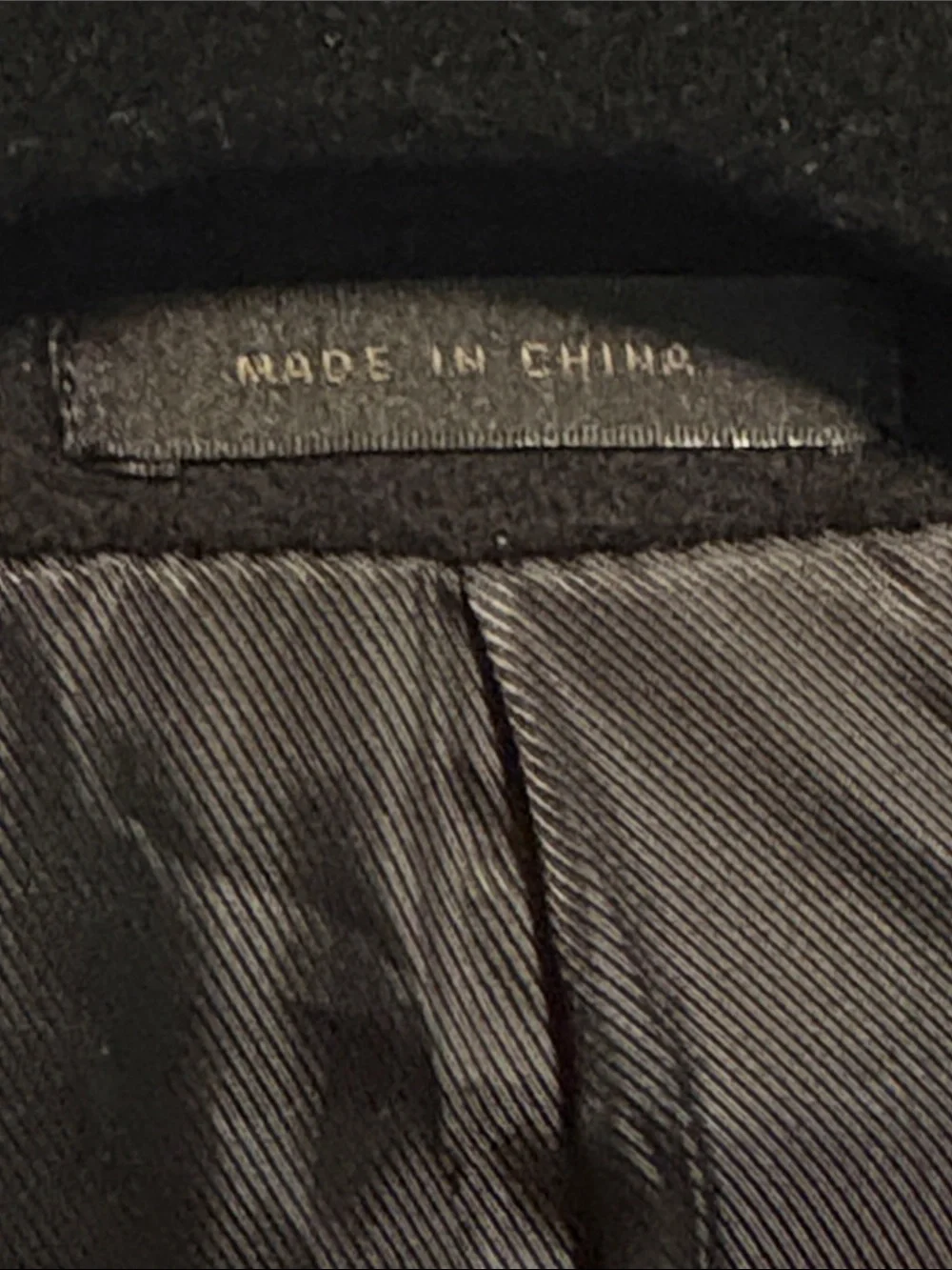 Calvin Klein Classic Black Wool Cashmere blend Overcoat NWOT size 44R